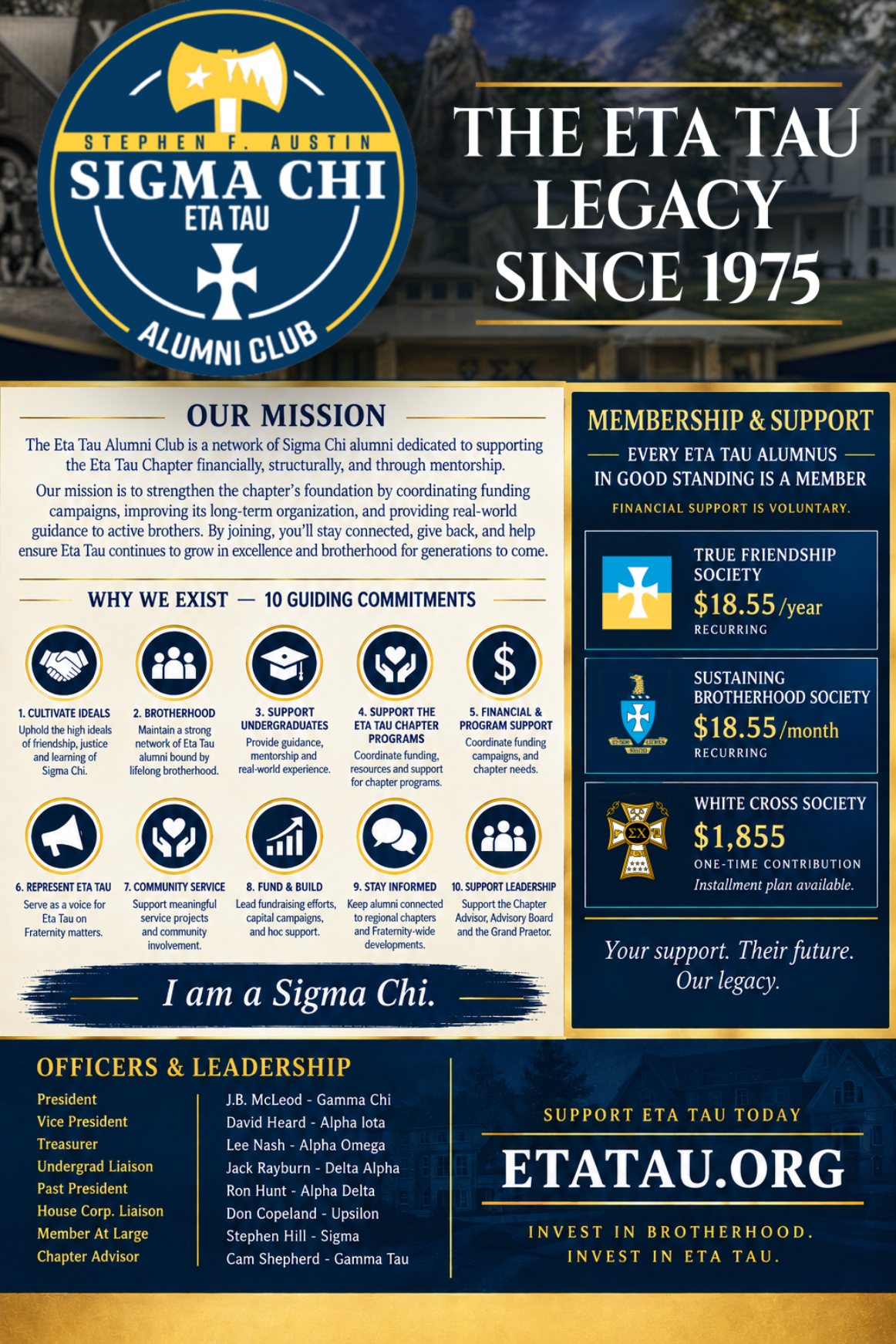 Eta Tau Mission & Legacy